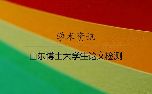 山东博士大学生论文检测