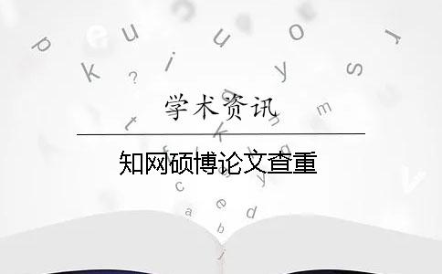 知网硕博论文查重