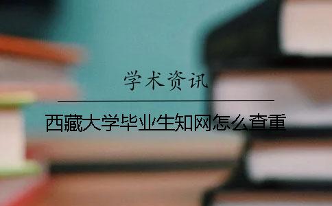 西藏大学毕业生知网怎么查重