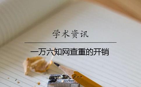 一万六知网查重的开销