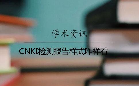 CNKI检测报告样式咋样看